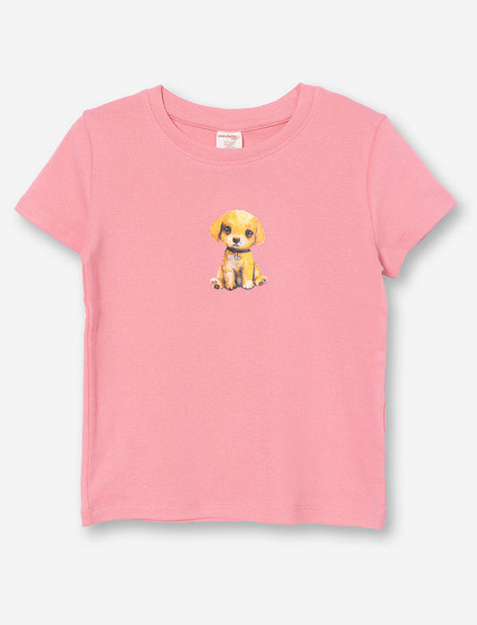 T-shirt côtelé avec imprimé
