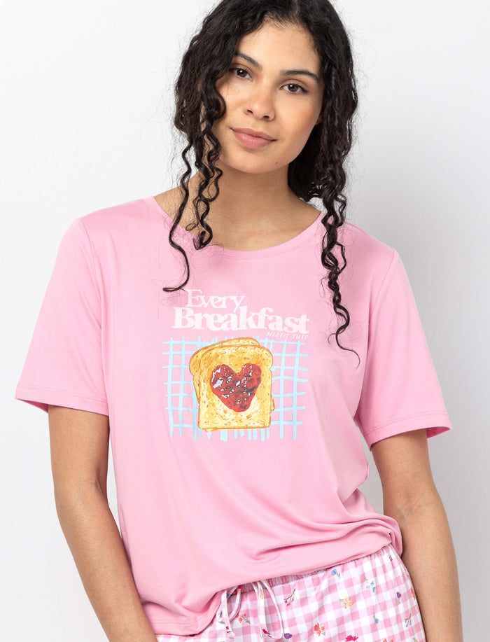 T-shirt de nuit avec imprimé devant