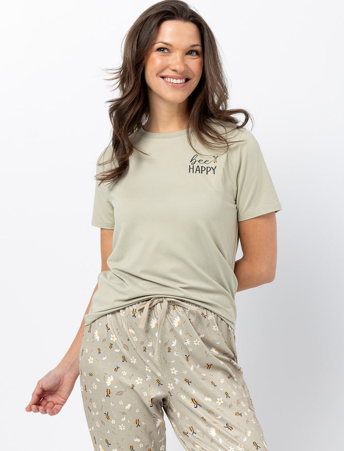 T-shirt de pyjama à col rond