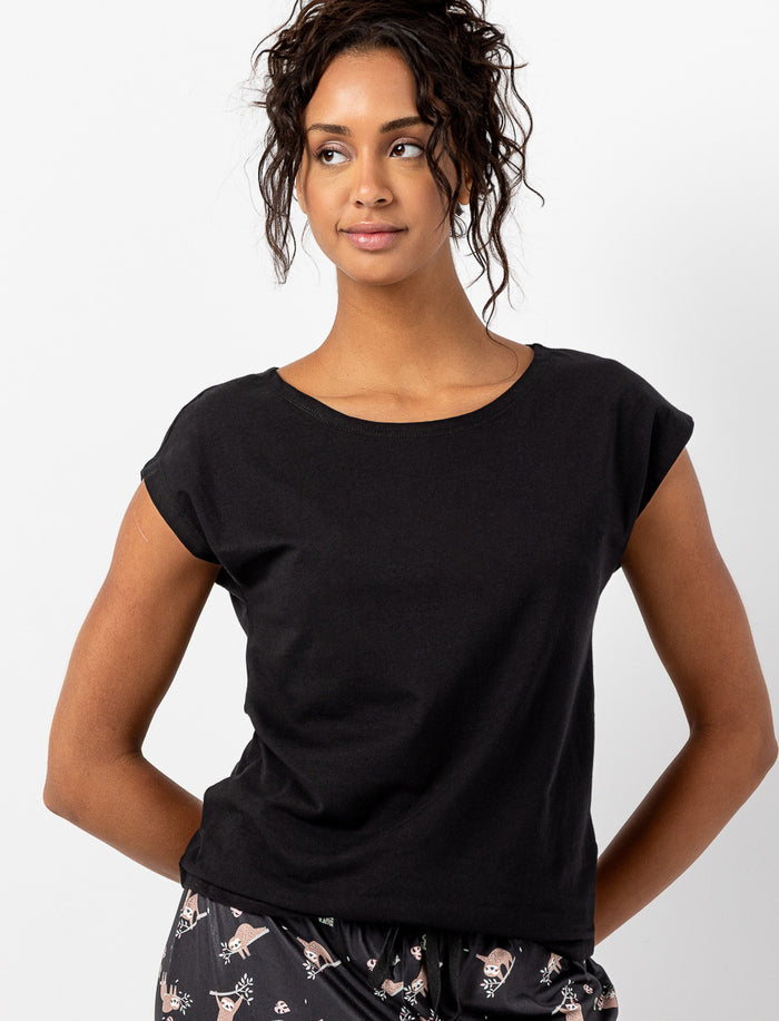 T-shirt de pyjama à manches dolman en coton bio