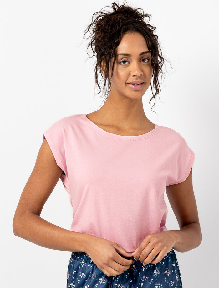 T-shirt de pyjama à manches dolman en coton bio