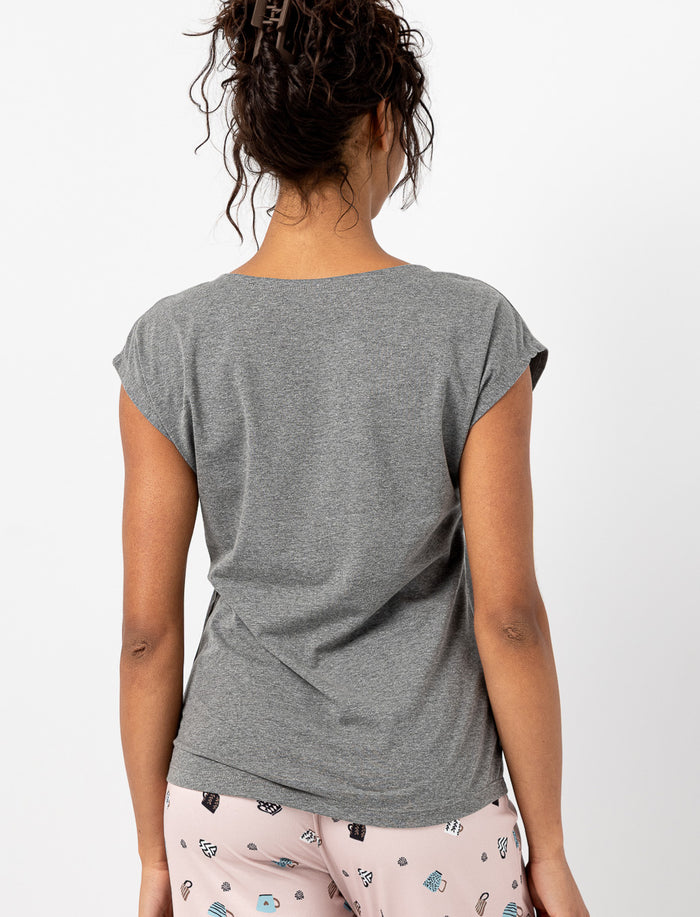 T-shirt de pyjama à manches dolman en coton bio