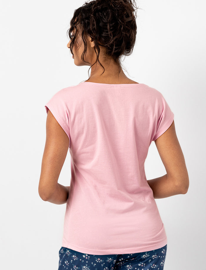 T-shirt de pyjama à manches dolman en coton bio