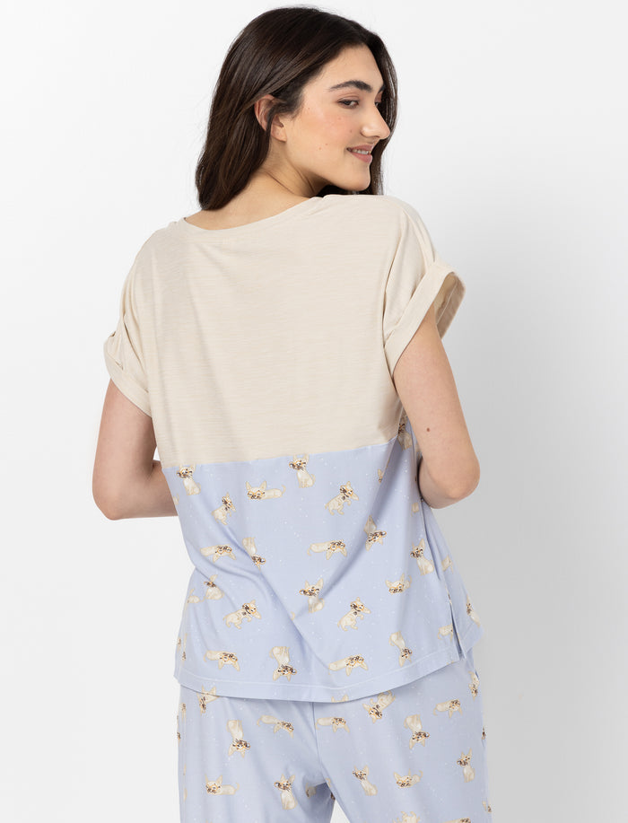 T-shirt de pyjama à motif pour femme