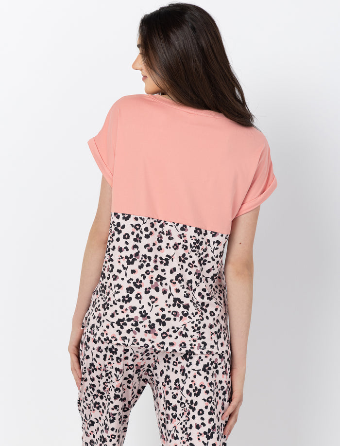 T-shirt de pyjama à motif pour femme