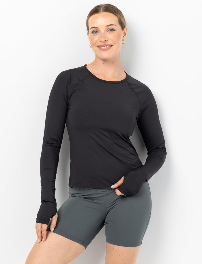 T-shirt de sport à manches longues pour femme