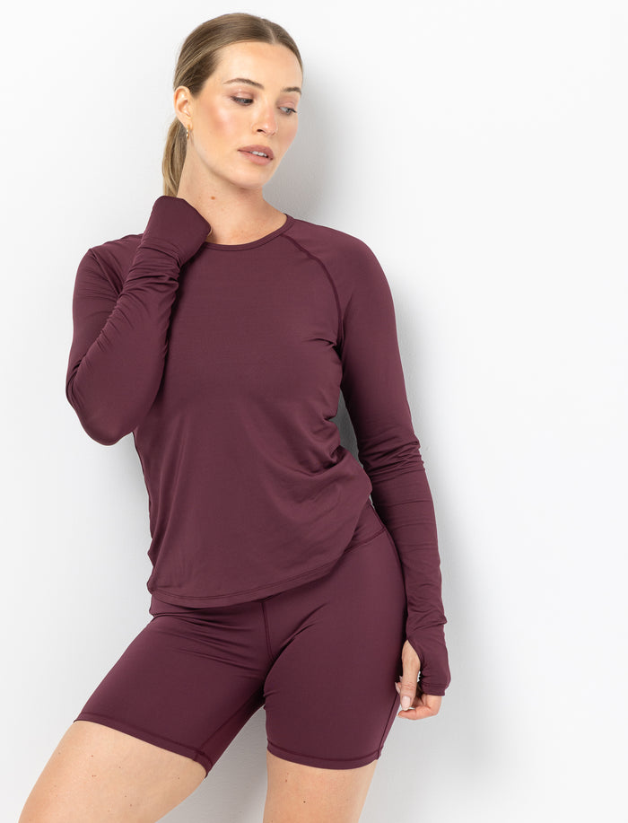 T-shirt de sport à manches longues pour femme