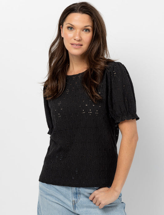T-shirt en broderie anglaise