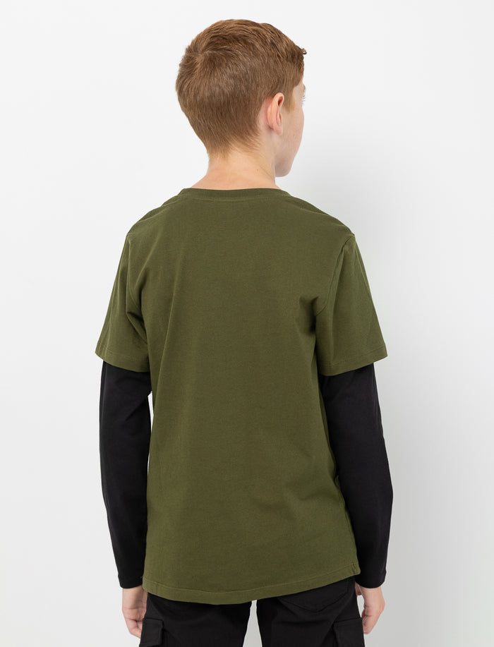 T-shirt en coton bio à manches superposées