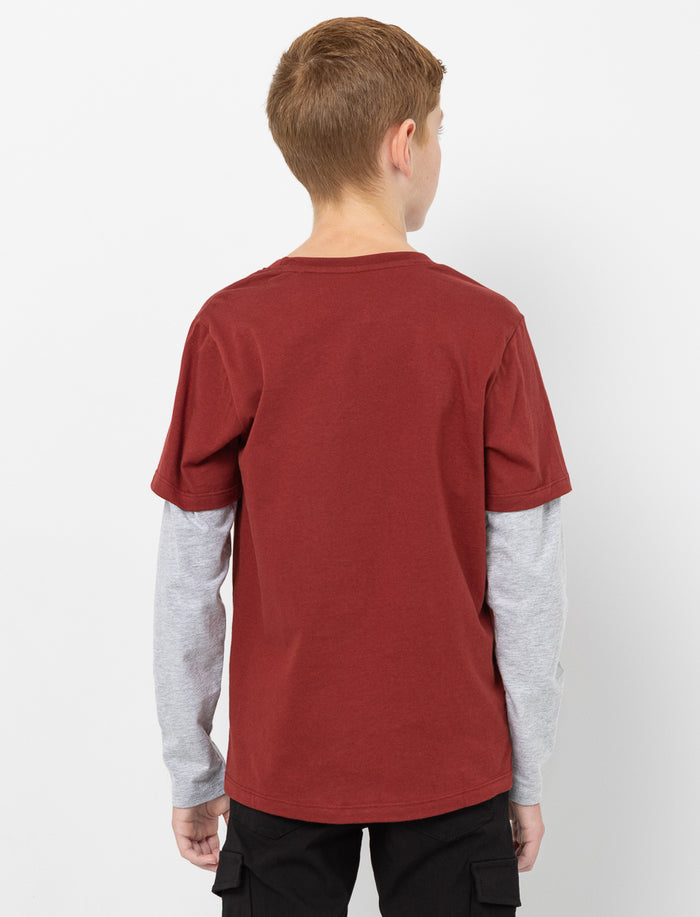 T-shirt en coton bio à manches superposées