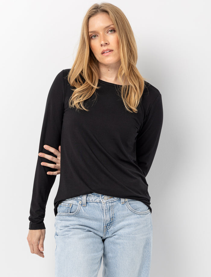 T-shirt en modal uni pour femme