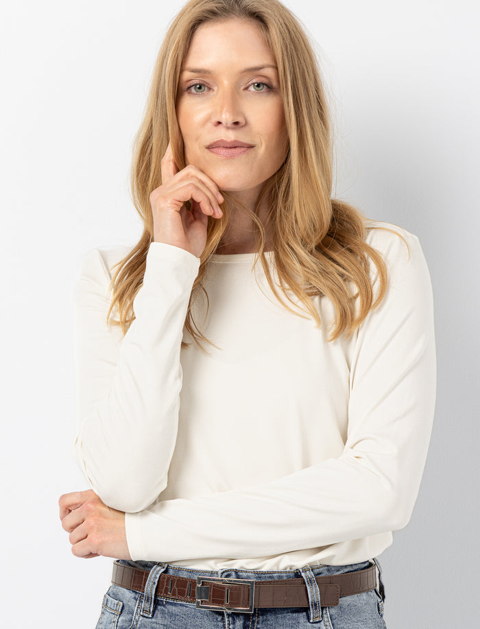 T-shirt en modal uni pour femme