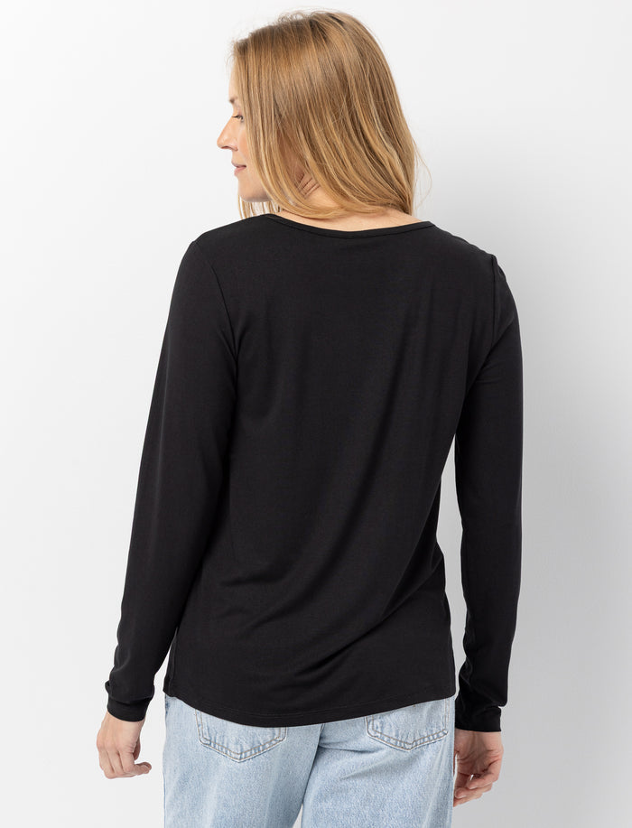 T-shirt en modal uni pour femme