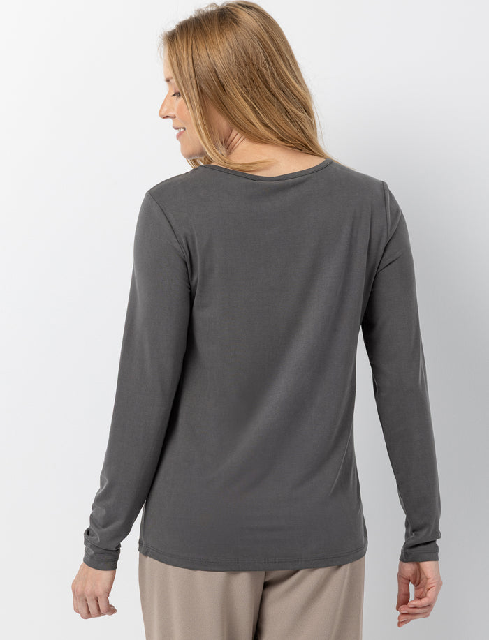 T-shirt en modal uni pour femme