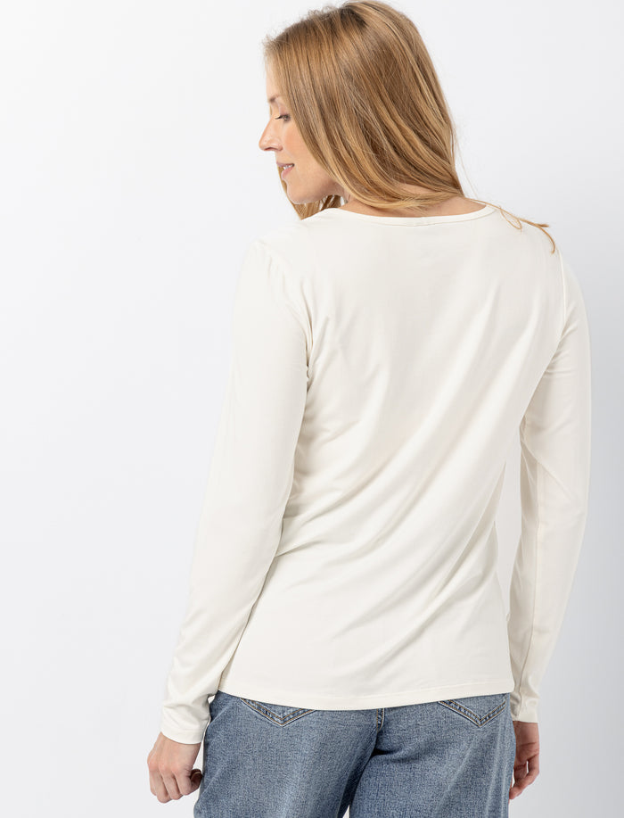 T-shirt en modal uni pour femme
