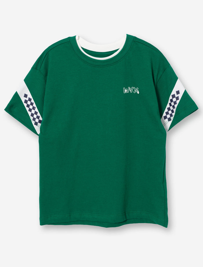 T-shirt en tricot imprimé à l’avant pour garçon