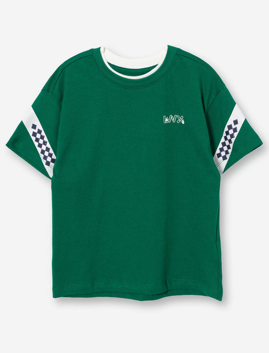 T-shirt en tricot imprimé à l’avant pour garçon