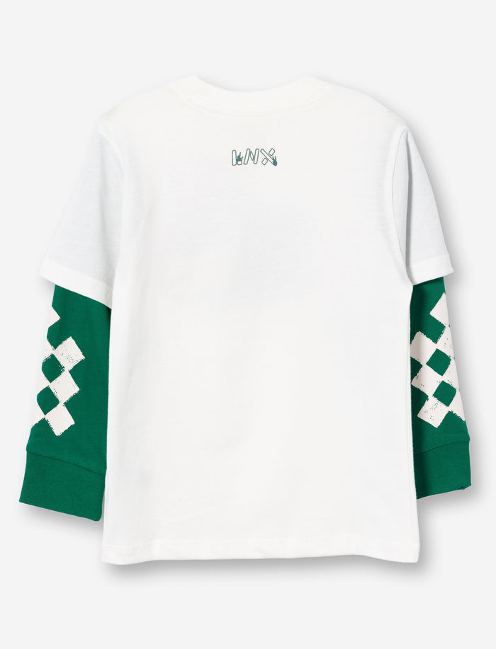 T-shirt en tricot imprimé à l’avant pour garçon