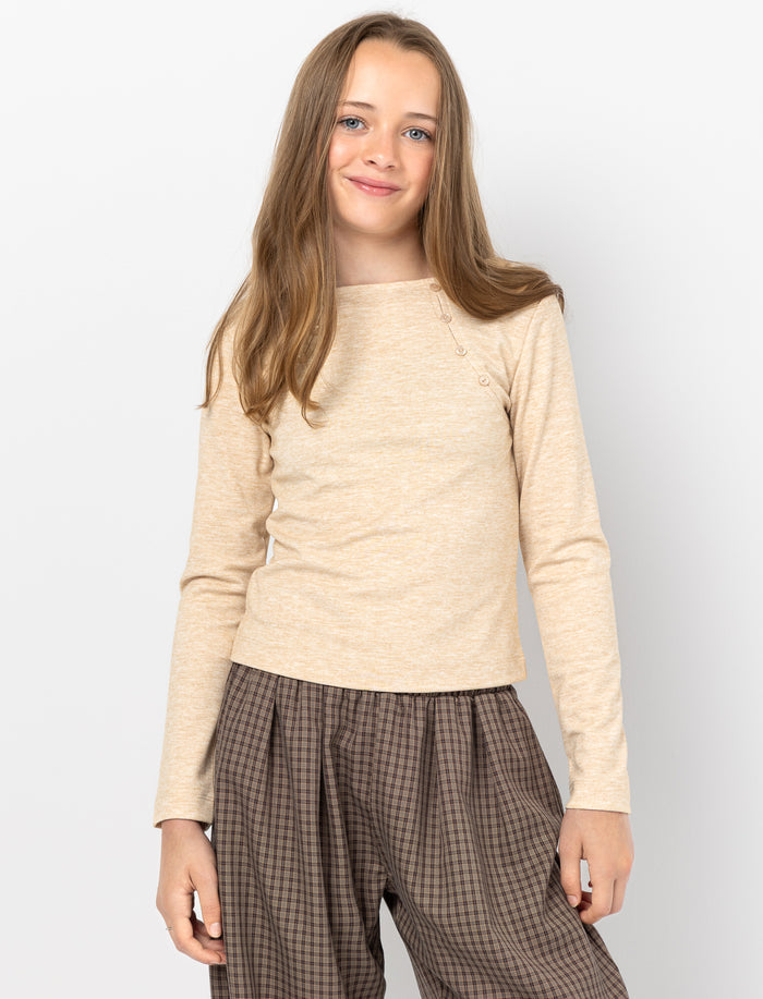 T-shirt en tricot uni pour fille