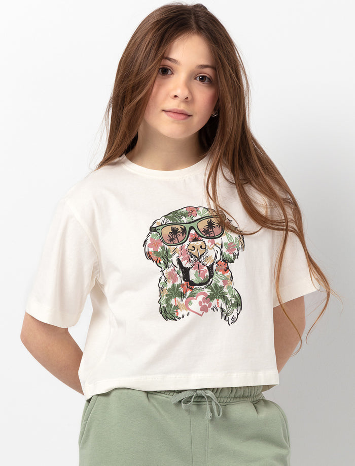 T-shirt essentiel imprimé col rond