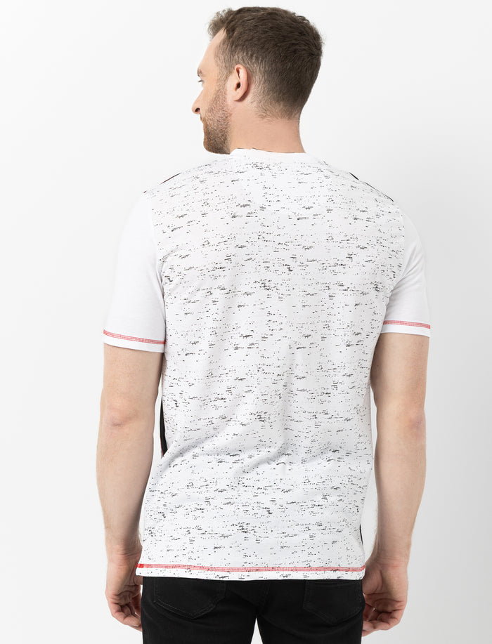 T-shirt imprimé à col en V