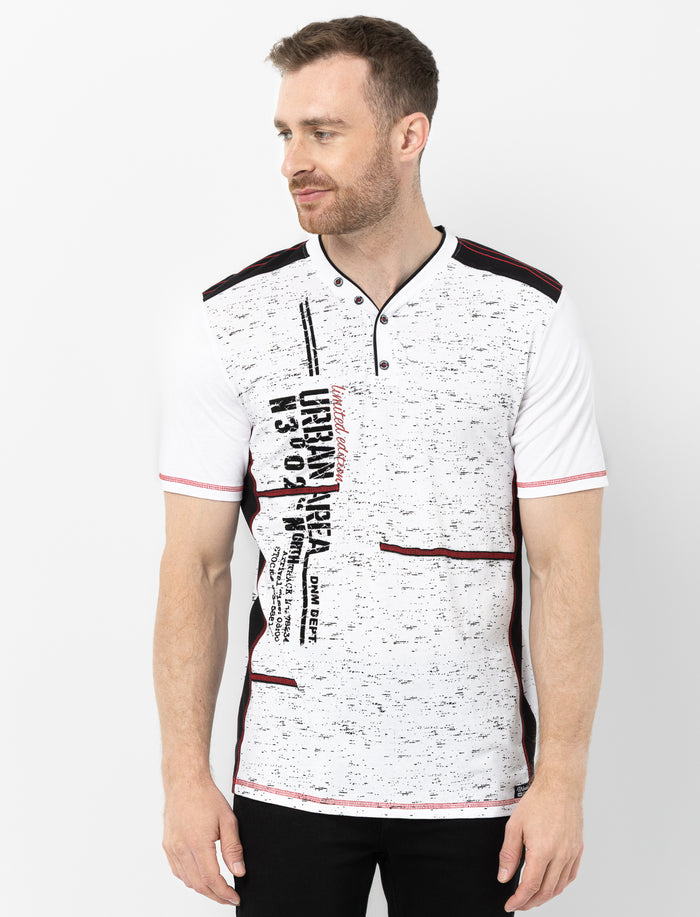 T-shirt imprimé à col en V