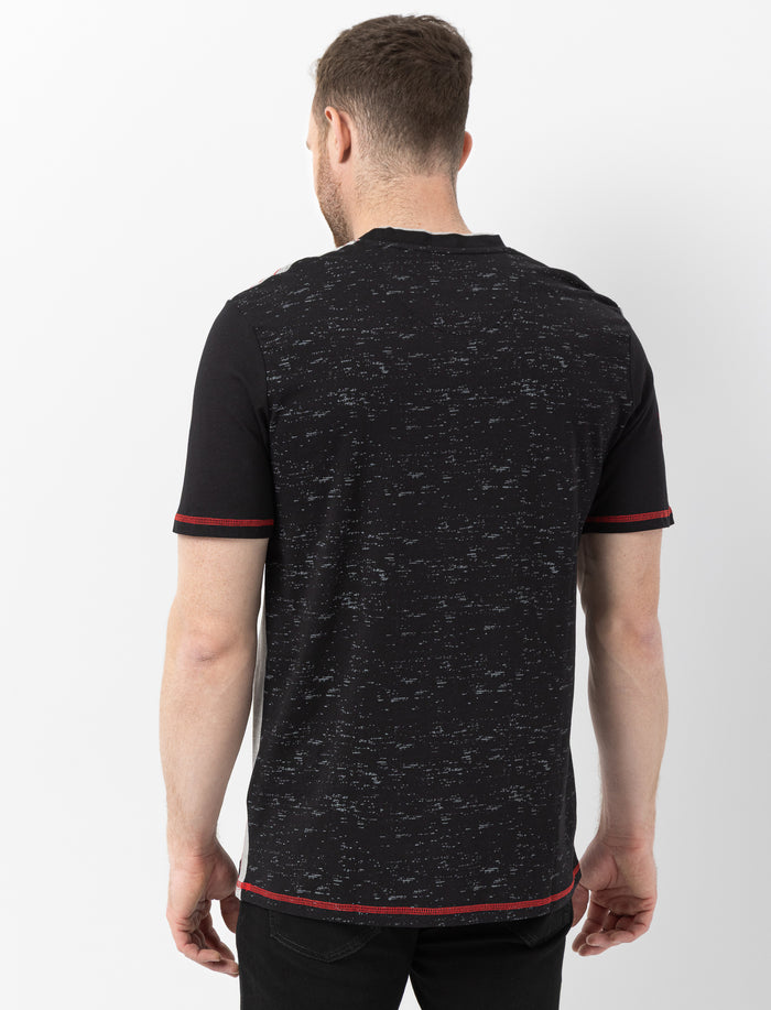 T-shirt imprimé à col en V