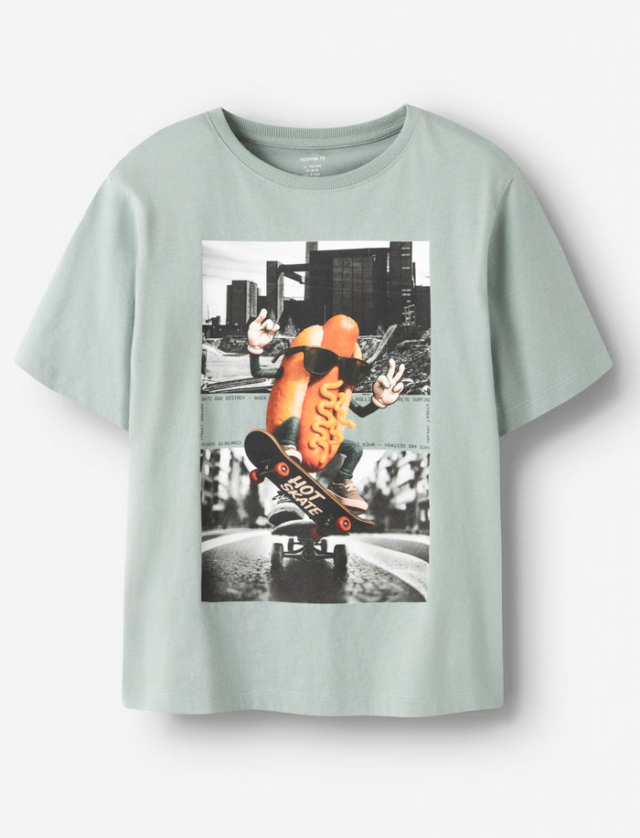 T-shirt imprimé à col rond pour ado garçon