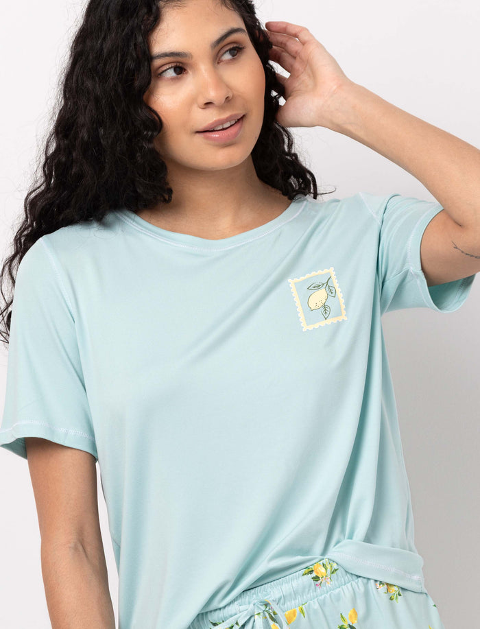 T-shirt imprimé à col rond