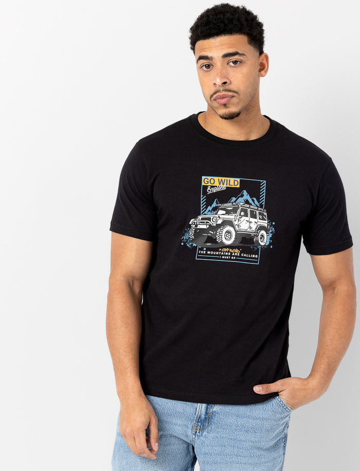 T-shirt imprimé à col rond