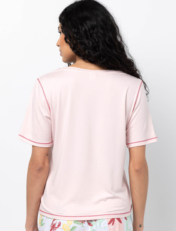 T-shirt imprimé à col rond