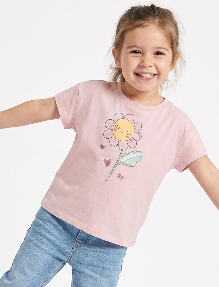 T-shirt imprimé à l’avant pour fille