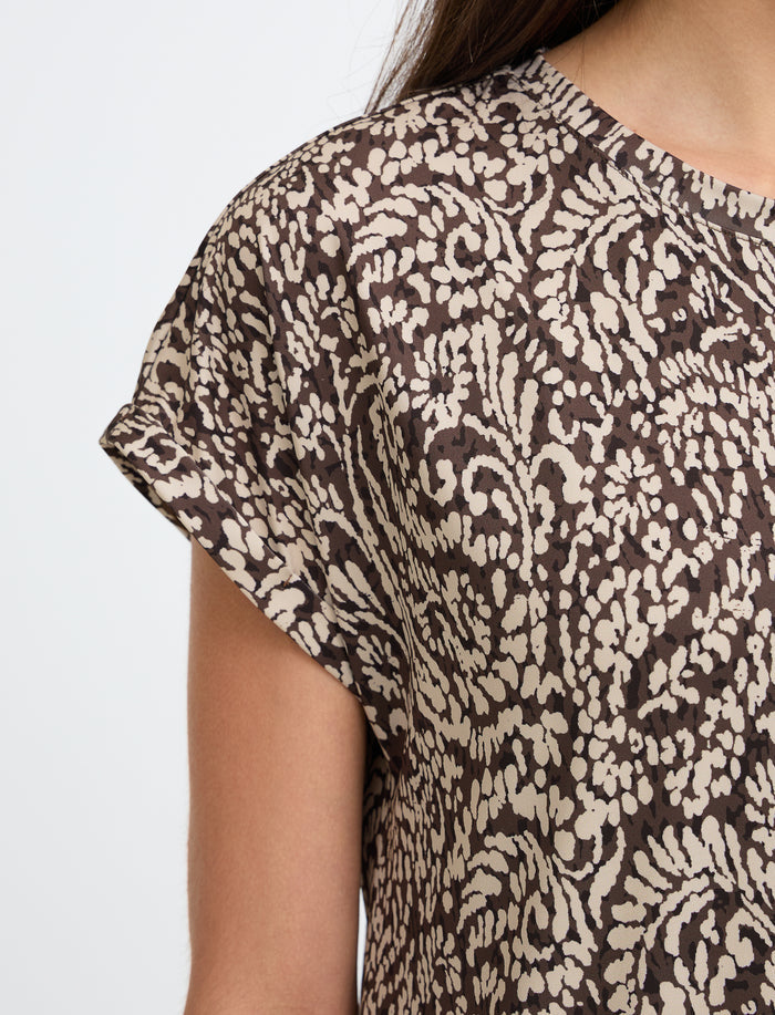 T-shirt imprimé à manches courtes pour femme