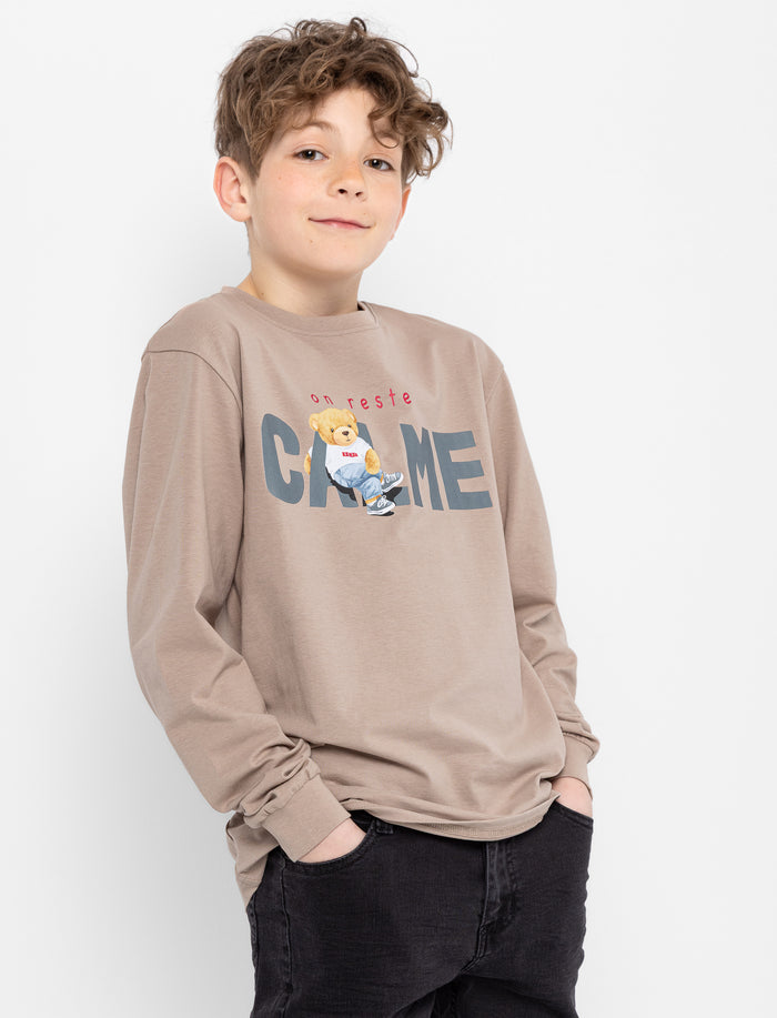 T-shirt imprimé à manches longues pour ado garçon