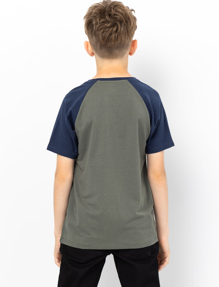 T-shirt imprimé à manches raglan pour ado garçon
