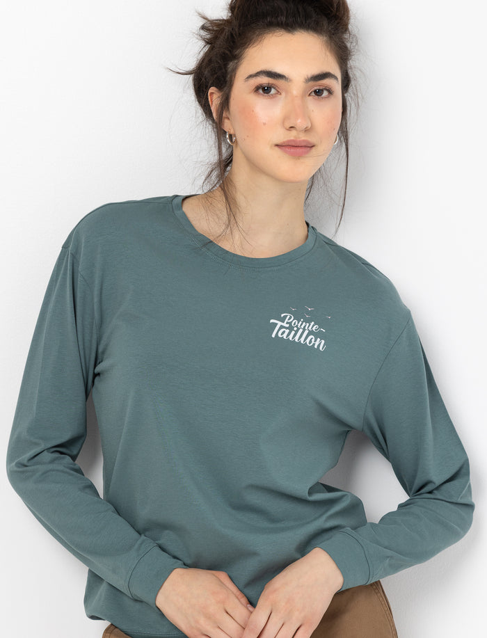 T-shirt imprimé au dos pour femme