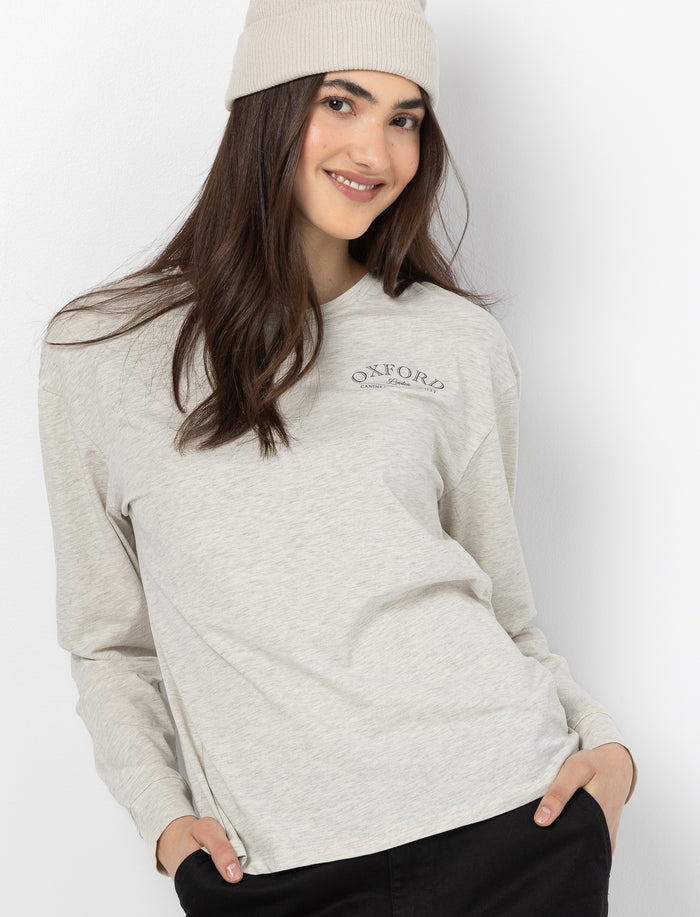 T-shirt imprimé au dos pour femme