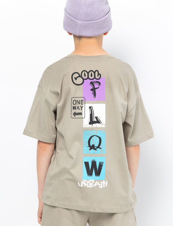 T-shirt imprimé en coton bio pour ado garçon