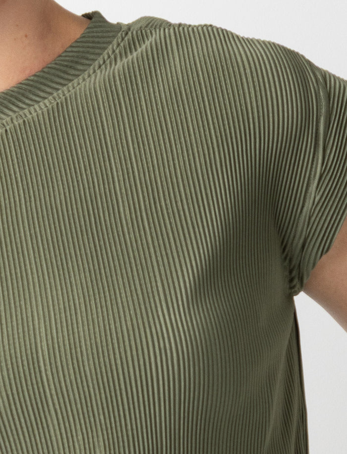 T-shirt plissé à manches dolman