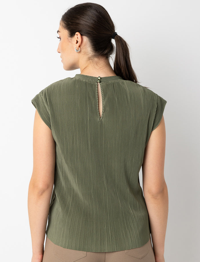 T-shirt plissé à manches dolman