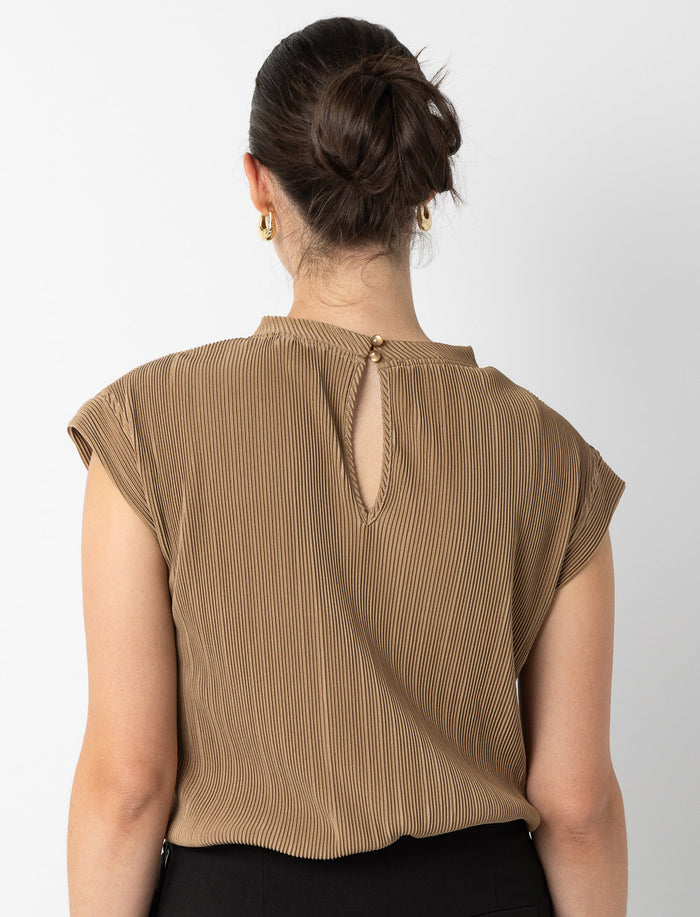 T-shirt plissé à manches dolman