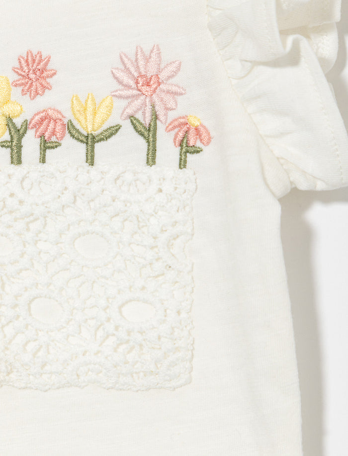 T-shirt pour bébé - imprimé fleurs