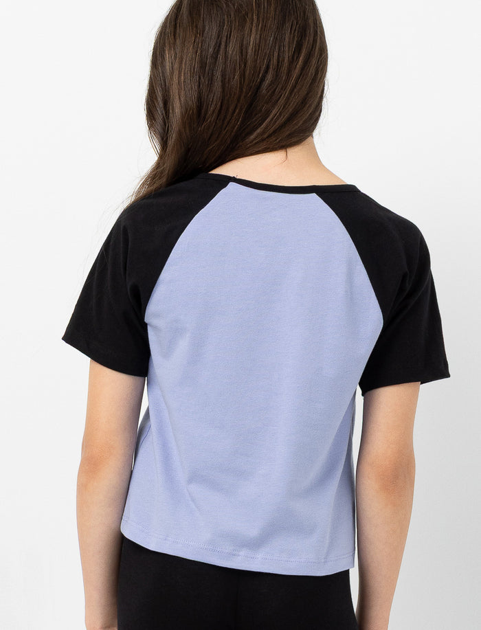 T-shirt semi-ajusté imprimé à manches raglan