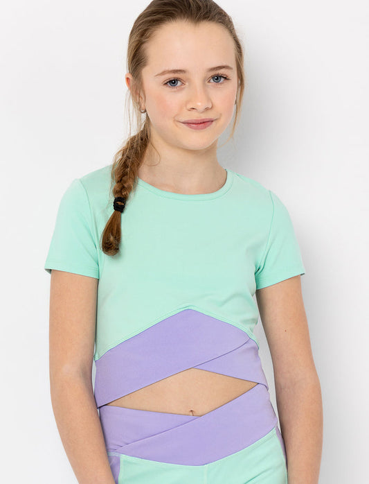T-shirt sport à bande croisée