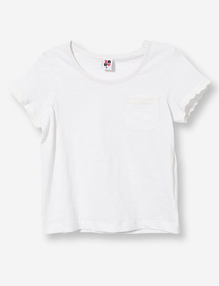 T-shirt uni à col rond