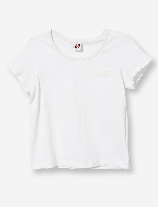 T-shirt uni à col rond