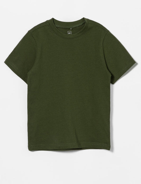 T-shirt uni à col rond