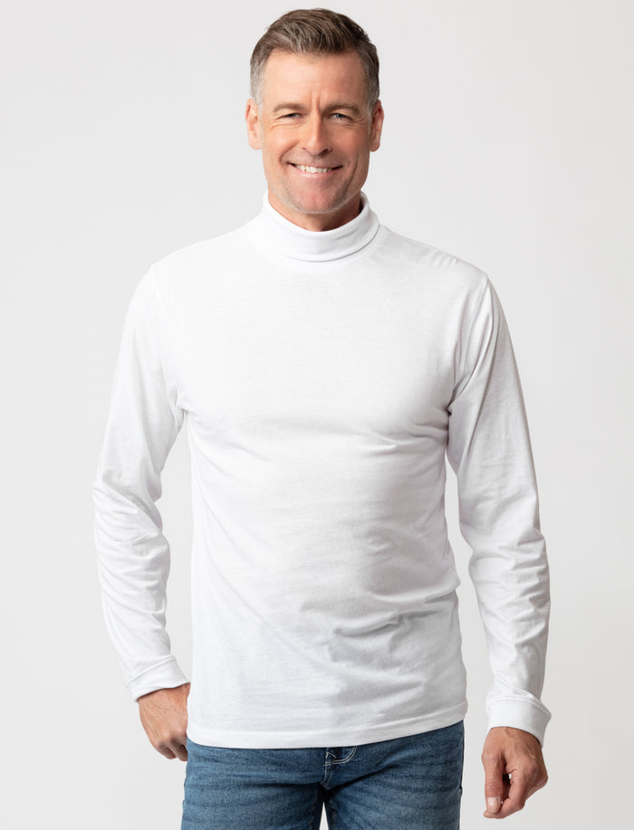 T-shirt uni à col roulé
