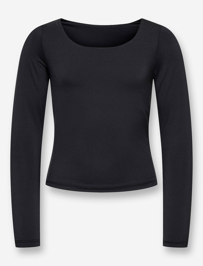 T-shirt uni à mahces longues