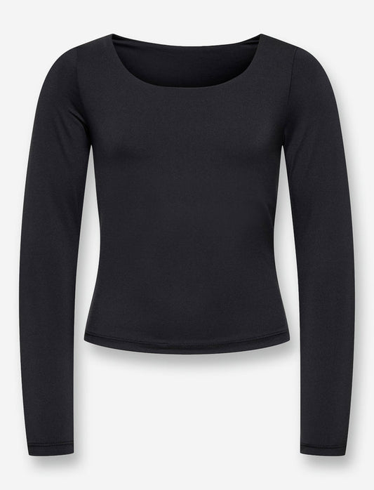T-shirt uni à mahces longues